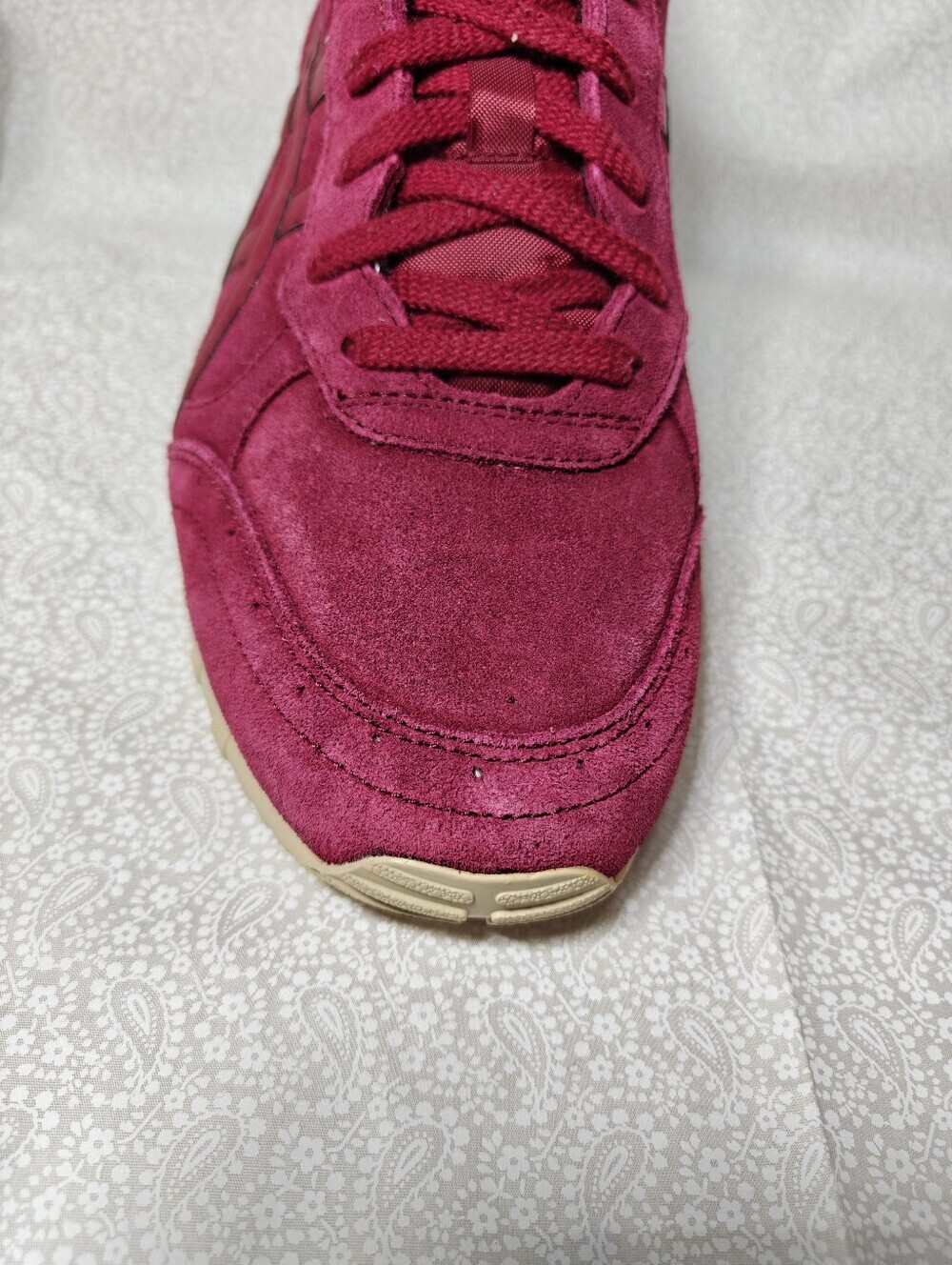 Onitsuka Tiger Colorado Eighty-Five Burgundy Suede Retro Sneakers Men's Sz 12 - Picture 6 of 10